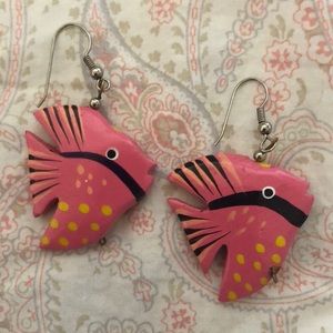 Pink Fish Earrings 🐠